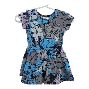 Dot Dot Smile Tropical Midnight Cap Dress Baby Girls Size 6 - 12 Months Blue